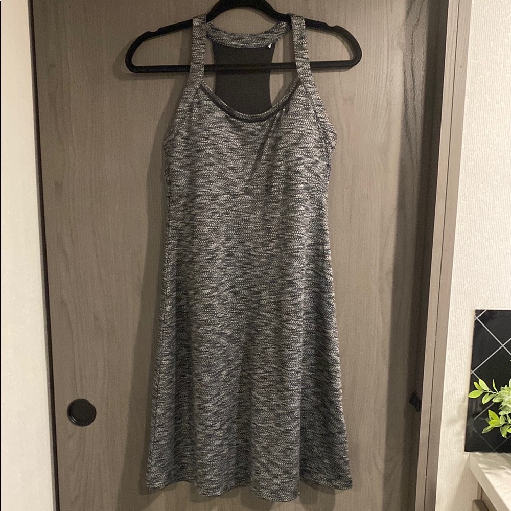 MPG Gray and Black Halter Mini Activewear Dress